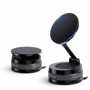 360° Foldable Magnetic Vacuum Car Phone Holder Strong Suction Magnetic Phone Mount